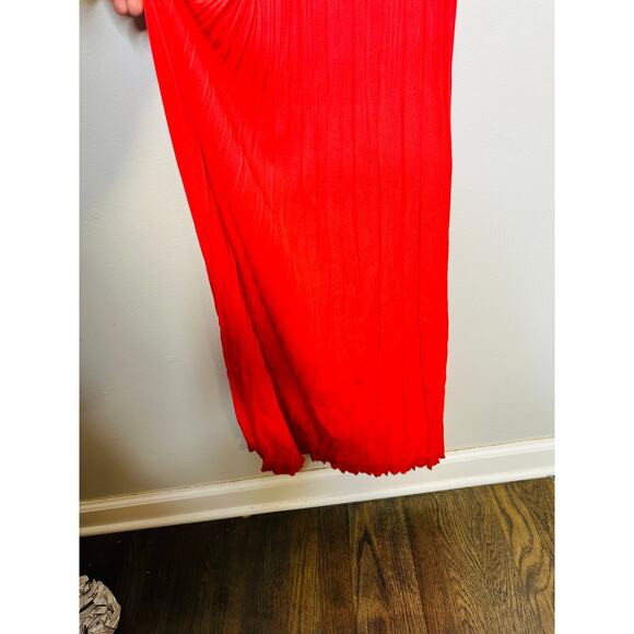 MICHAEL KORS Red Ribbed Sleeveless Tank Long Maxi Style Dress Size Medium - Picture 10 of 14